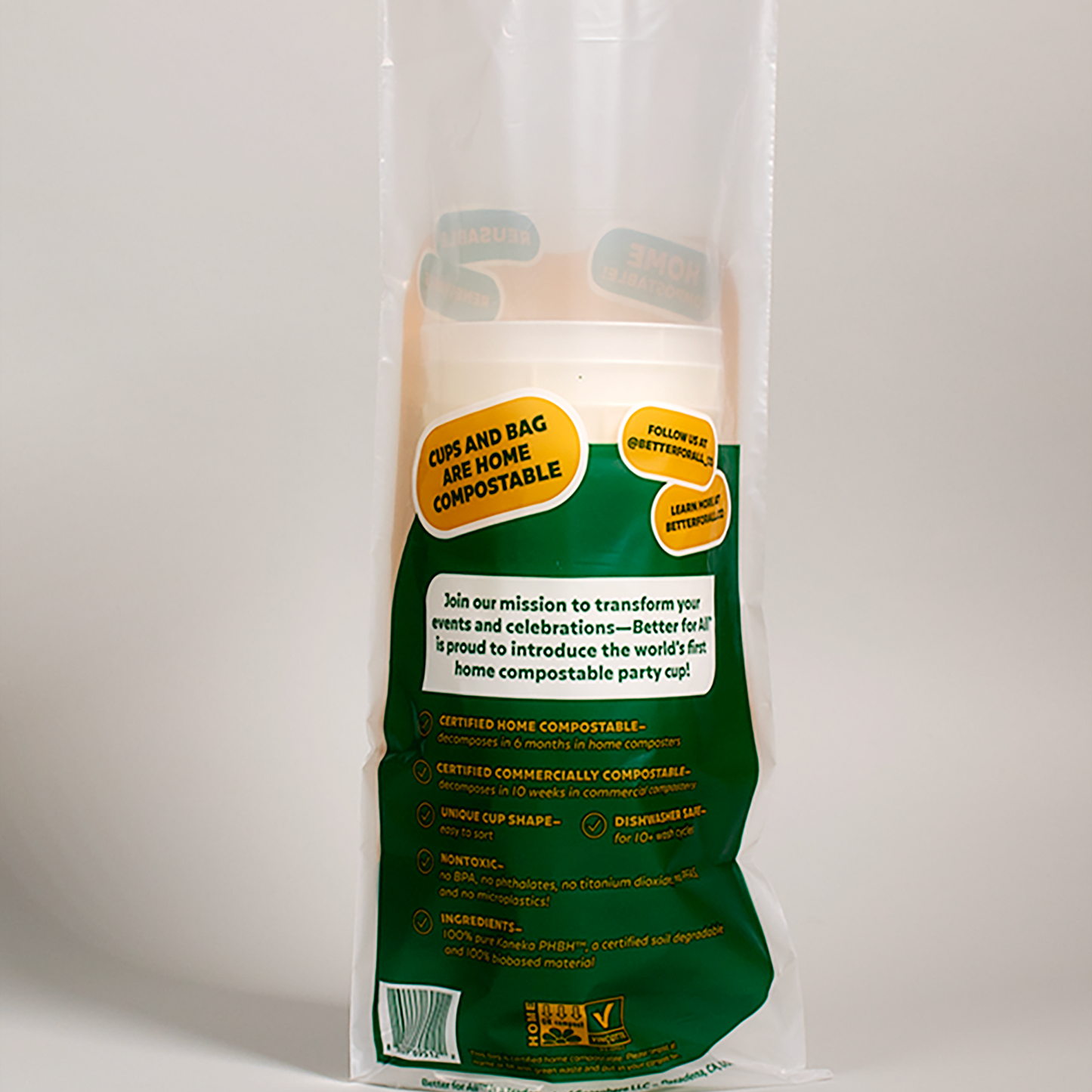 Better for All 16 oz Home Compostable Cups