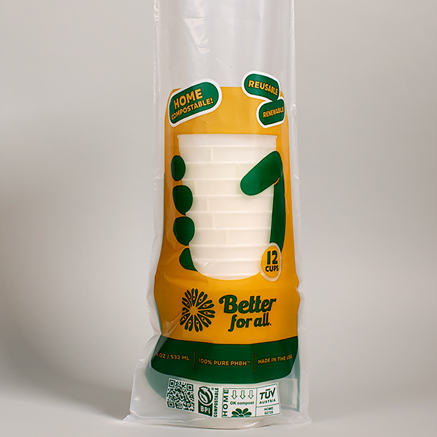 Better for All 16 oz Home Compostable Cups