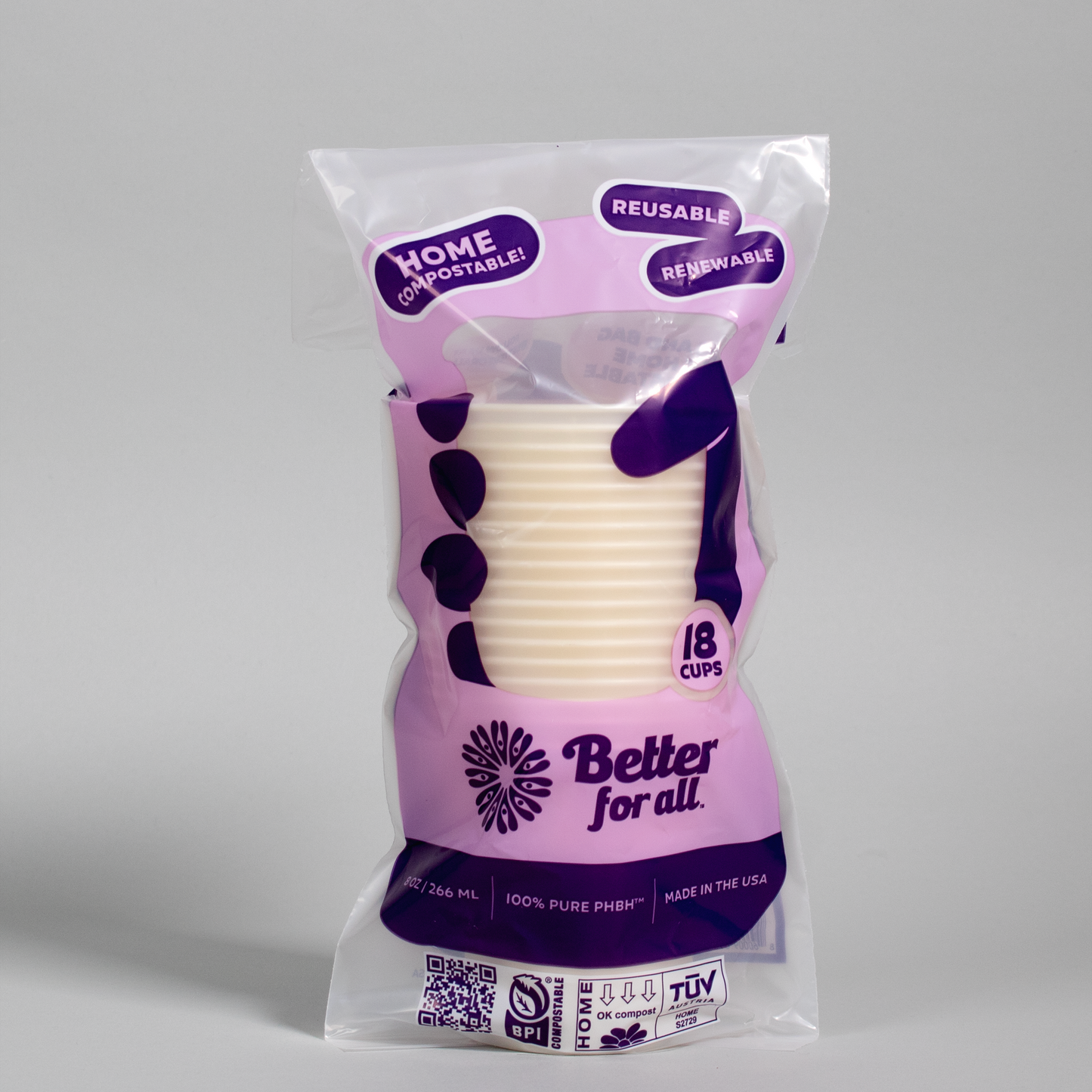 Better for All 8 oz Home Compostable Cups